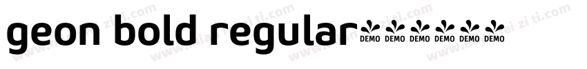 geon bold regular字体转换